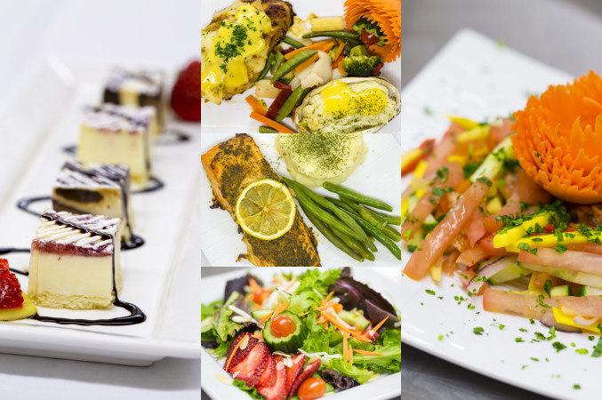 LUC in London Ontario wedding, banquet, event venue catering. A collage of scrumptious looking wedding food images.